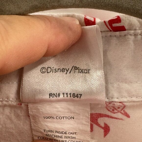 Disney Pixar Toy Story Pizza Planet Button-Up Shirt Mens L Red/White - Picture 6 of 7